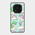 Unicorn Print Glossy Metal Case Cover For Poco X7 5G