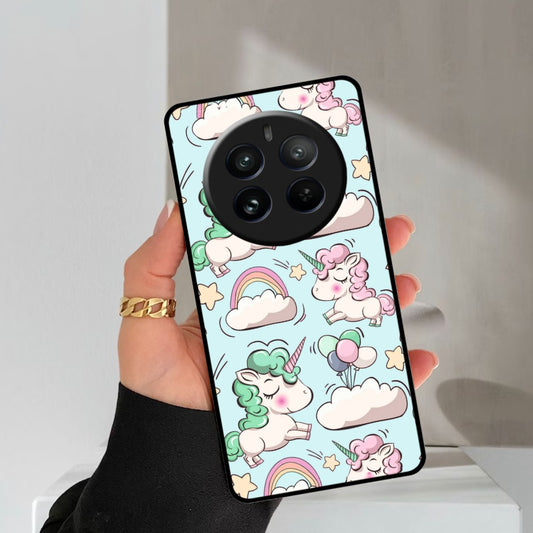 Unicorn Print Glossy Metal Case Cover For Realme