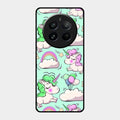 Unicorn Print Glossy Metal Case Cover For Realme 12 Pro 5G