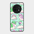 Unicorn Print Glossy Metal Case Cover For Realme 13 Plus 5G