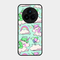 Unicorn Print Glossy Metal Case Cover For Realme 14 Pro 5G