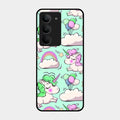 Unicorn Print Glossy Metal Case Cover For Realme 14X 5G