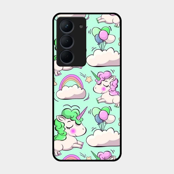 Unicorn Print Glossy Metal Case Cover For Realme Narzo 80X 5G