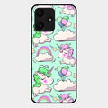 Unicorn Print Glossy Metal Case Cover For Redmi 12 5G