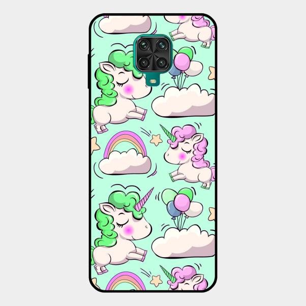 Unicorn Print Glossy Metal Case Cover For Redmi Note 10 Lite