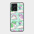 Unicorn Print Glossy Metal Case Cover For Redmi Note 12 4G