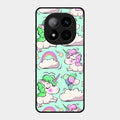 Unicorn Print Glossy Metal Case Cover For Redmi Note 14 Pro Plus 5G