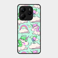 Unicorn Print Glossy Metal Case Cover For Redmi Note 14 Se 5G