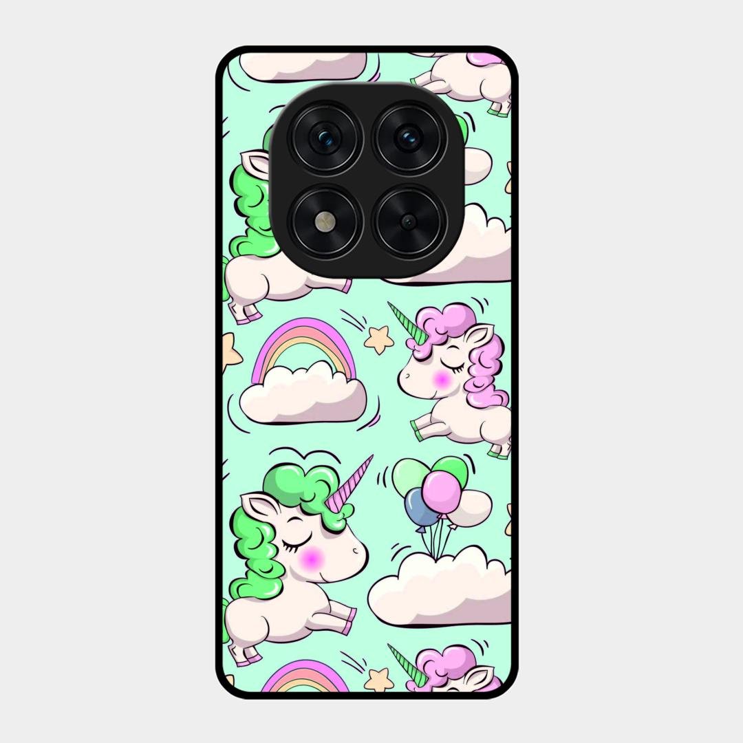 Unicorn Print Glossy Metal Case Cover For Redmi Note 15 Pro 5G