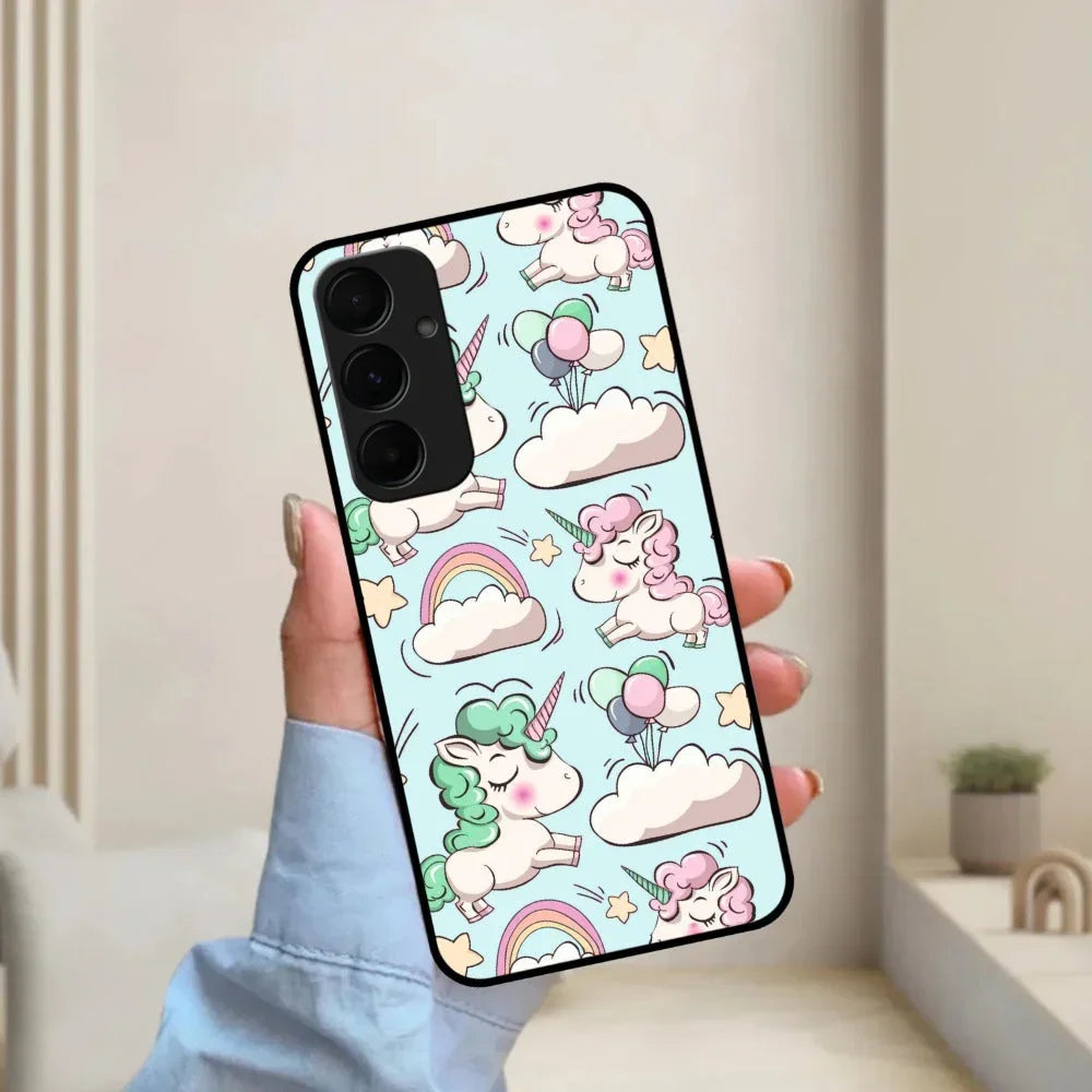 Unicorn Print Glossy Metal Case Cover For Samsung - ShopOnCliQ