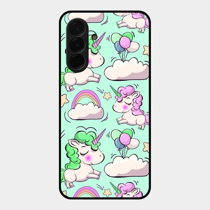 Unicorn Print Glossy Metal Case Cover For Samsung Galaxy A36 5G