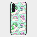 Unicorn Print Glossy Metal Case Cover For Samsung Galaxy F34 5G