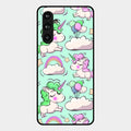 Unicorn Print Glossy Metal Case Cover For Samsung Galaxy F54 5G