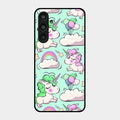 Unicorn Print Glossy Metal Case Cover For Samsung Galaxy M35 5G