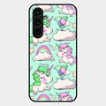 Unicorn Print Glossy Metal Case Cover For Samsung Galaxy S23 Fe 5G