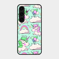 Unicorn Print Glossy Metal Case Cover For Samsung Galaxy S24 Fe 5G