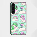 Unicorn Print Glossy Metal Case Cover For Samsung Galaxy S25 FE 5G