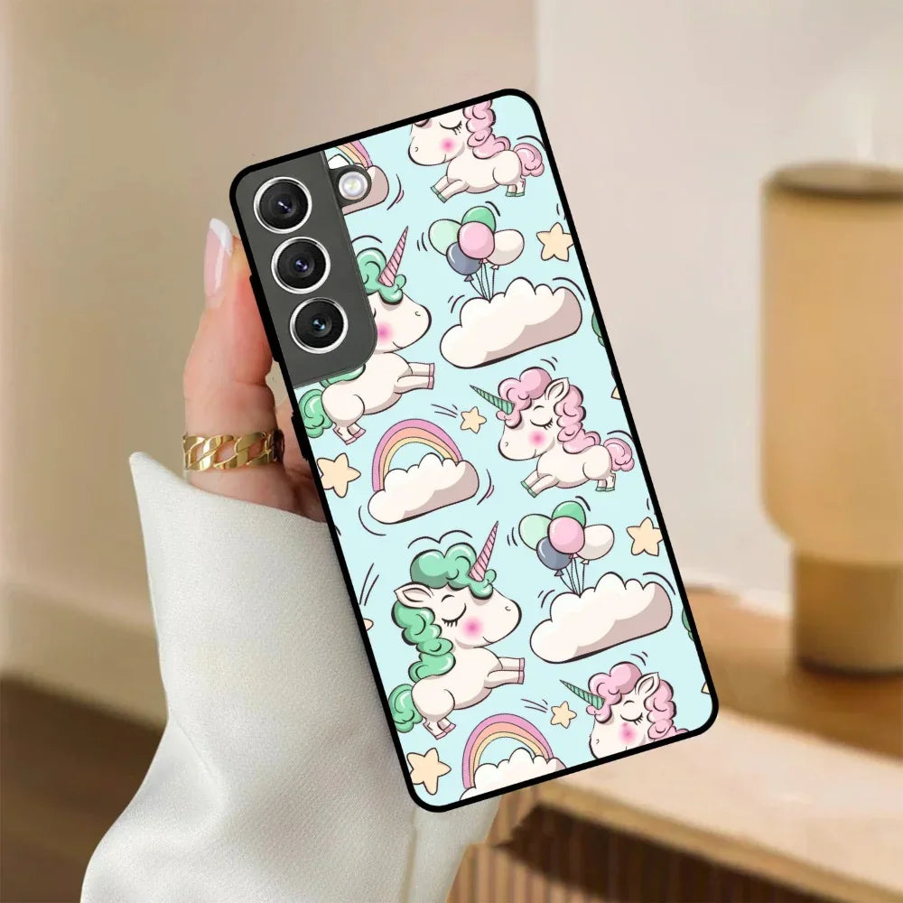 Unicorn Print Glossy Metal Case Cover For Samsung - ShopOnCliQ
