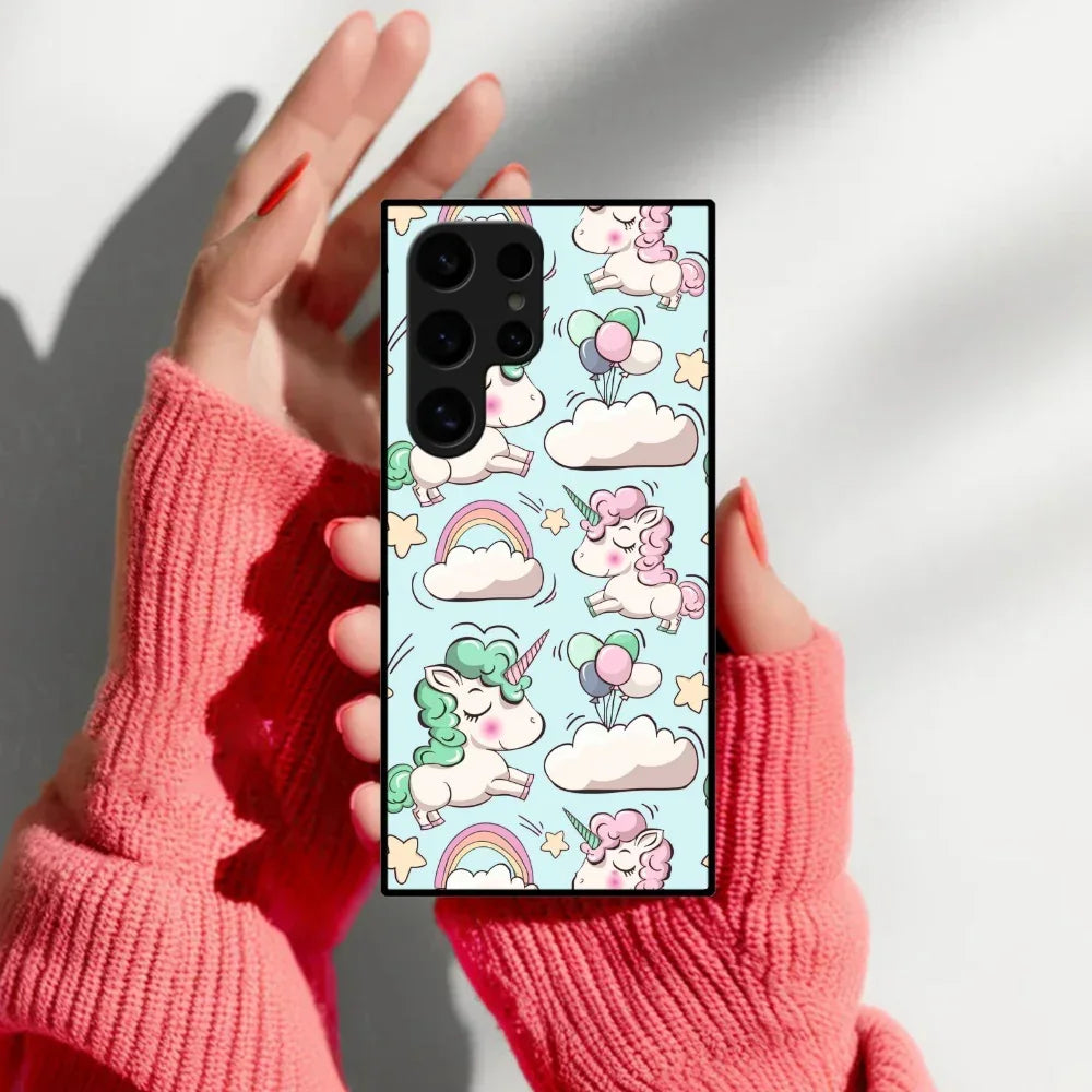 Unicorn Print Glossy Metal Case Cover For Samsung - ShopOnCliQ