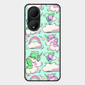 Unicorn Print Glossy Metal Case Cover For Vivo T2 5G