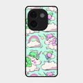 Unicorn Print Glossy Metal Case Cover For Vivo T3 Pro 5G