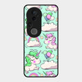 Unicorn Print Glossy Metal Case Cover For Vivo T4 Ultra 5G