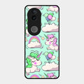 Unicorn Print Glossy Metal Case Cover For Vivo T4R 5G