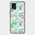 Unicorn Print Glossy Metal Case Cover For Vivo V20 2021