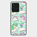 Unicorn Print Glossy Metal Case Cover For Vivo V23 5G