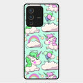 Unicorn Print Glossy Metal Case Cover For Vivo V23 Pro 5G