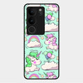 Unicorn Print Glossy Metal Case Cover For Vivo V29 Pro 5G