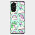 Unicorn Print Glossy Metal Case Cover For Vivo V29E 5G
