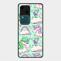 Unicorn Print Glossy Metal Case Cover For Vivo V30 5G