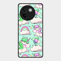 Unicorn Print Glossy Metal Case Cover For Vivo V30E 5G