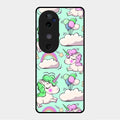 Unicorn Print Glossy Metal Case Cover For Vivo V40 5G