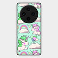 Unicorn Print Glossy Metal Case Cover For Vivo X100 5G