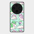 Unicorn Print Glossy Metal Case Cover For Vivo X100 Pro 5G