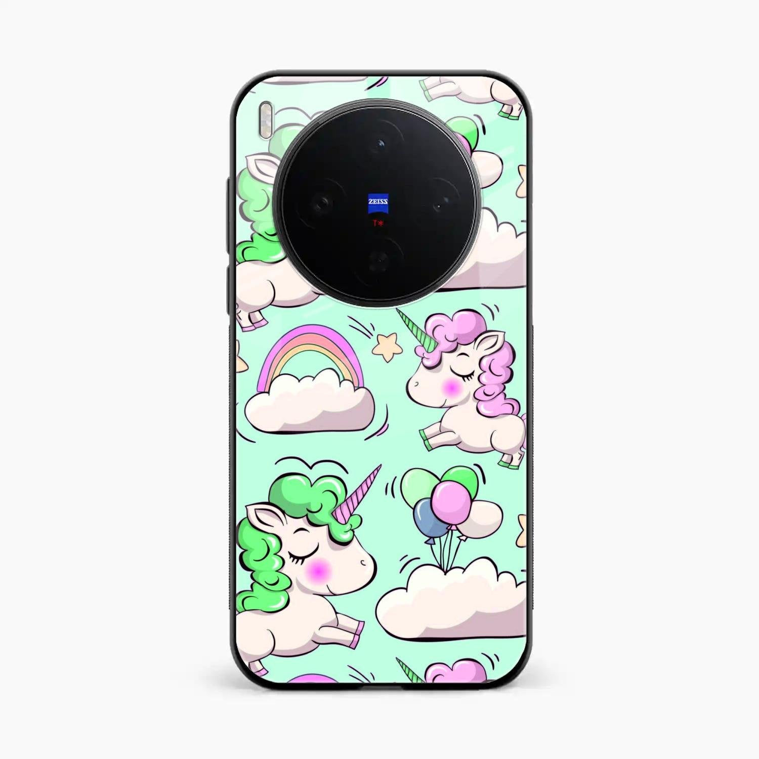 Unicorn Print Glossy Metal Case Cover For Vivo X300 5G