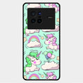 Unicorn Print Glossy Metal Case Cover For Vivo X80 5G