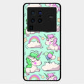Unicorn Print Glossy Metal Case Cover For Vivo X80 Pro 5G