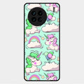 Unicorn Print Glossy Metal Case Cover For Vivo X90 5G