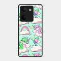 Unicorn Print Glossy Metal Case Cover For Vivo Y200 Pro 5G