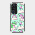 Unicorn Print Glossy Metal Case Cover For Vivo Y29 5G