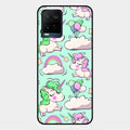 Unicorn Print Glossy Metal Case Cover For Vivo Y33T