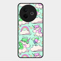 Unicorn Print Glossy Metal Case Cover For Vivo Y39 5G