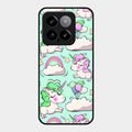 Unicorn Print Glossy Metal Case Cover For Xiaomi 14 5G