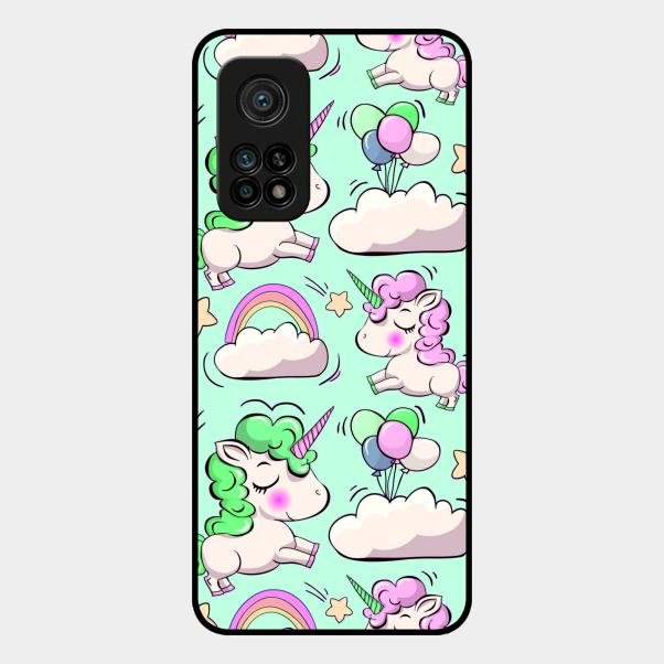 Unicorn Print Glossy Metal Case Cover For Xiaomi Mi 10T Pro 5G