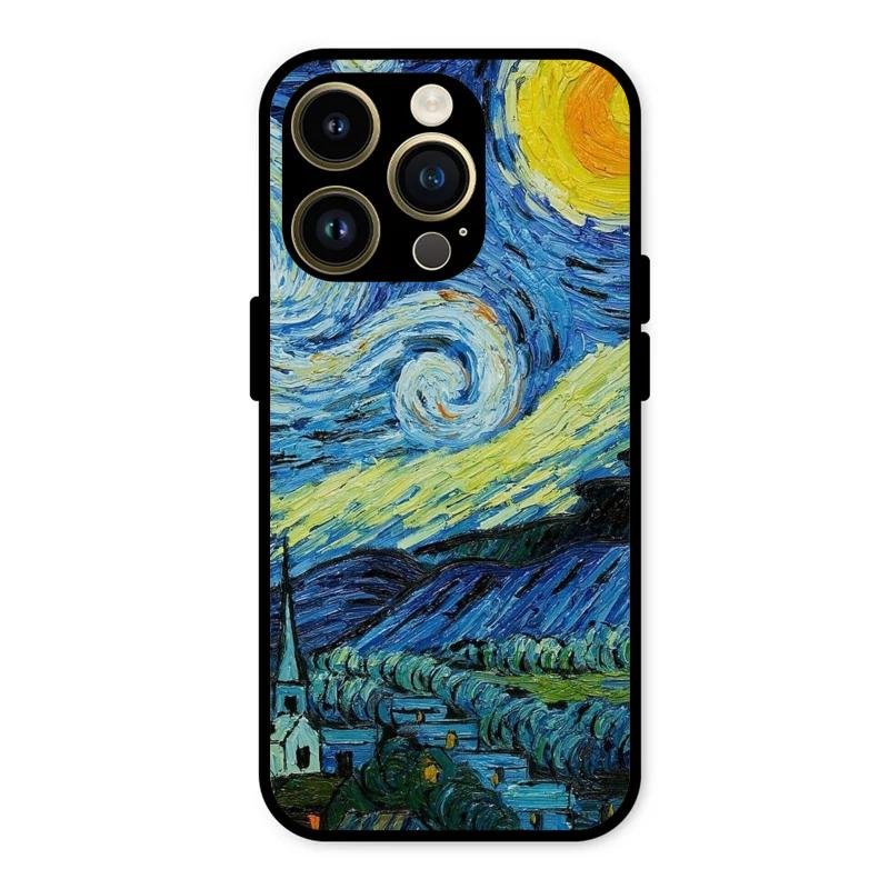 Van Gogh Art Glass Case Cover For iPhone 14 Pro