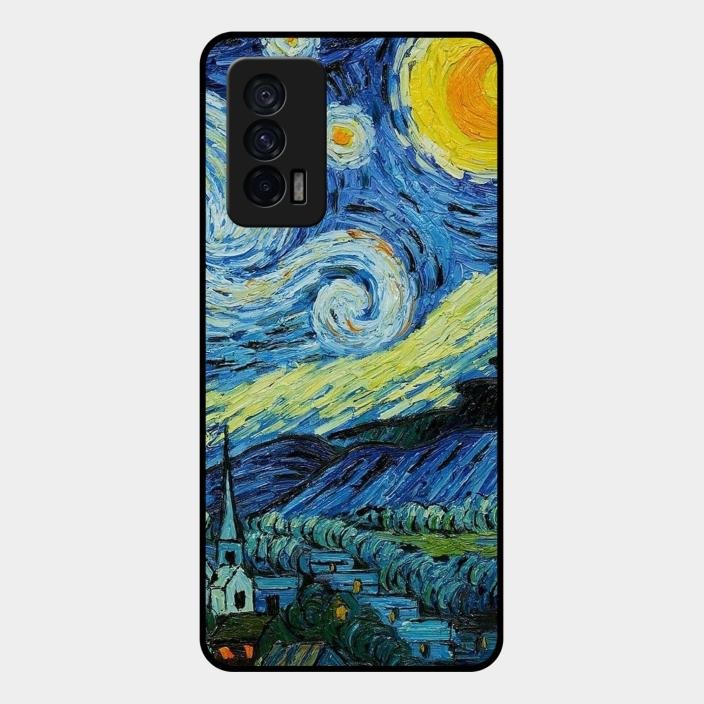Van Gogh Art Glass Case Cover For iQOO - ShopOnCliQ
