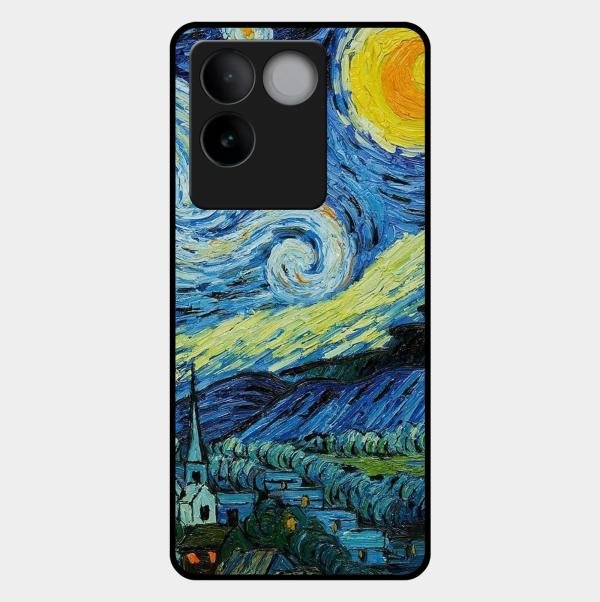 Van Gogh Art Glass Case Cover For iQOO - ShopOnCliQ